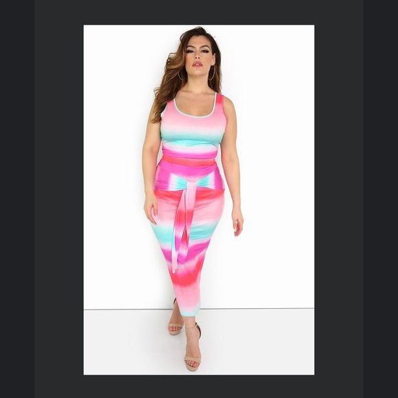 Rebdolls Dresses & Skirts - Rebdolls Crop Top and Midi Skirt Set